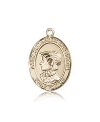 14kt Gold St. Elizabeth Ann Seton Patron Saint Medal - Large" itemprop="image