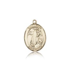 14kt Gold St. Elmo Patron Saint Medal - Medium" itemprop="image