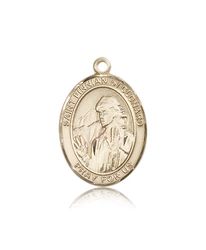 14kt Gold St. Finnian of Clonard Patron Saint Medal - Large" itemprop="image