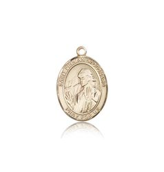 14kt Gold St. Finnian of Clonard Patron Saint Medal - Medium" itemprop="image