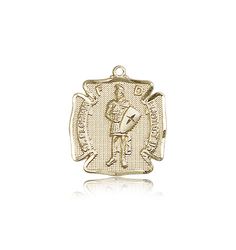 14kt Gold St. Florian Medal" itemprop="image