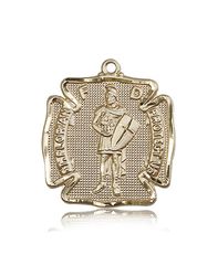 14kt Gold St. Florian Medal" itemprop="image