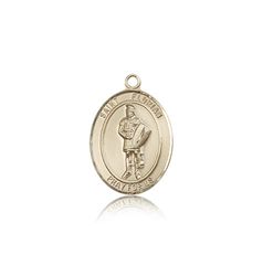 14kt Gold St. Florian Patron Saint Medal - Medium" itemprop="image