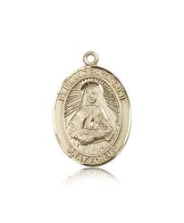 14kt Gold St. Frances Cabrini Patron Saint Medal - Large" itemprop="image