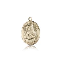 14kt Gold St. Frances Cabrini Patron Saint Medal - Medium" itemprop="image