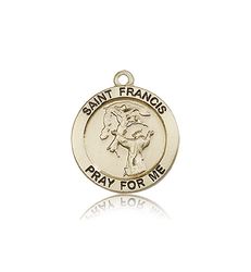 14kt Gold St. Francis Medal" itemprop="image