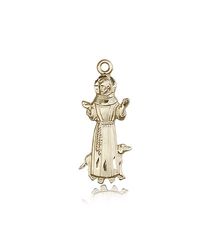 14kt Gold St. Francis Medal" itemprop="image