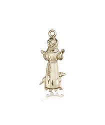 14kt Gold St. Francis Medal" itemprop="image