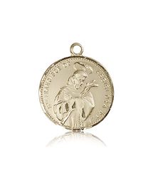 14kt Gold St. Francis of Assisi Medal" itemprop="image