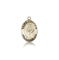 14kt Gold St. Francis of Assisi Medal" itemprop="image