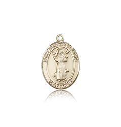 14kt Gold St. Francis of Assisi Patron Saint Medal - Medium" itemprop="image