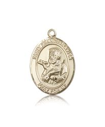 14kt Gold St. Francis Xavier Patron Saint Medal - Large" itemprop="image