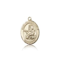 14kt Gold St. Francis Xavier Patron Saint Medal - Medium" itemprop="image