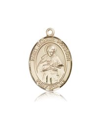 14kt Gold St. Gabriel Possenti Patron Saint Medal - Large" itemprop="image