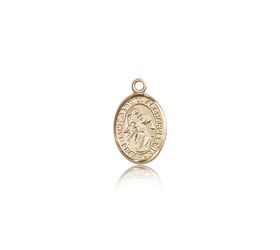 14kt Gold St. Gabriel the Archangel Patron Saint Medal - Small" itemprop="image