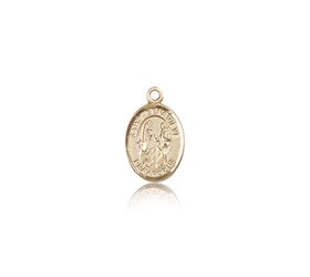 14kt Gold St. Genevieve Patron Saint Medal - Small" itemprop="image