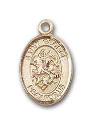 14kt Gold St. George / Air Force Patron Saint Medal - Small" itemprop="image