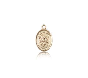 14kt Gold St. George Patron Saint Medal - Small" itemprop="image