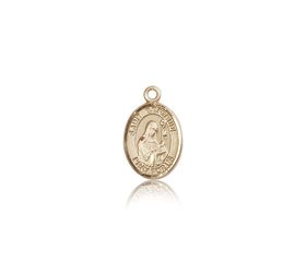 14kt Gold St. Gertrude of Nivelles Patron Saint Medal - Small" itemprop="image