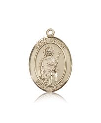 14kt Gold St. Grace Patron Saint Medal - Large" itemprop="image