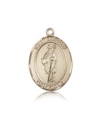 14kt Gold St. Gregory the Great Patron Saint Medal - Large" itemprop="image