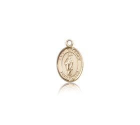 14kt Gold St. Gregory the Great Patron Saint Medal - Small" itemprop="image