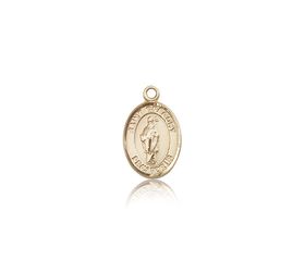 14kt Gold St. Gregory the Great Patron Saint Medal - Small" itemprop="image