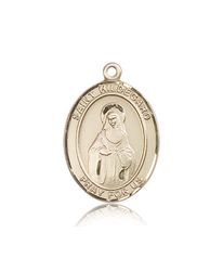 14kt Gold St. Hildegard Von Bingen Patron Saint Medal - Large" itemprop="image