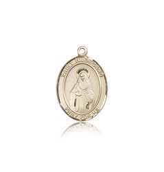 14kt Gold St. Hildegard Von Bingen Patron Saint Medal - Medium" itemprop="image