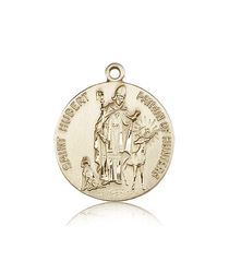 14kt Gold St. Hubert of Liege Medal" itemprop="image