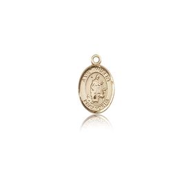 14kt Gold St. Hubert of Liege Patron Saint Medal - Small" itemprop="image