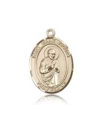 14kt Gold St. Isaac Jogues Patron Saint Medal - Large" itemprop="image