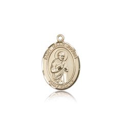 14kt Gold St. Isaac Jogues Patron Saint Medal - Medium" itemprop="image