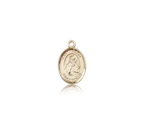 14kt Gold St. Isidore of Seville Patron Saint Medal - Small" itemprop="image