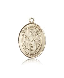 14kt Gold St. James the Greater Patron Saint Medal - Large" itemprop="image