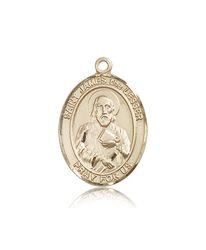 14kt Gold St. James the Lesser Patron Saint Medal - Large" itemprop="image