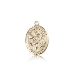 14kt Gold St. Januarius Patron Saint Medal - Medium" itemprop="image