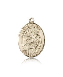 14kt Gold St. Jason Patron Saint Medal - Large" itemprop="image