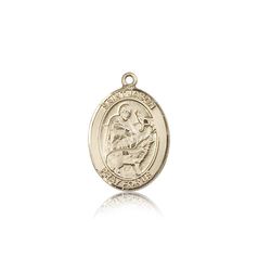 14kt Gold St. Jason Patron Saint Medal - Medium" itemprop="image