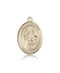 14kt Gold St. Joachim Patron Saint Medal - Large" itemprop="image