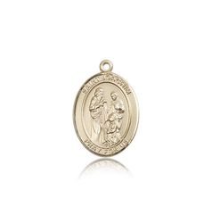 14kt Gold St. Joachim Patron Saint Medal - Medium" itemprop="image