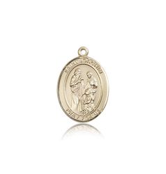 14kt Gold St. Joachim Patron Saint Medal - Medium" itemprop="image