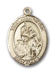 14kt Gold St. Joan Of Arc / Air Force Patron Saint Medal - Large" itemprop="image