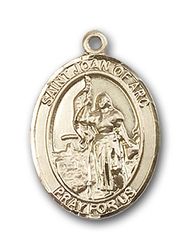 14kt Gold St. Joan Of Arc / Air Force Patron Saint Medal - Medium" itemprop="image