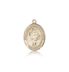 14kt Gold St. John Baptist de La Salle Patron Saint Medal - Medium" itemprop="image