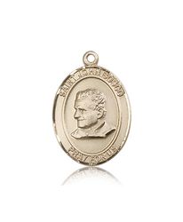 14kt Gold St. John Bosco Patron Saint Medal - Large" itemprop="image