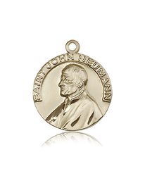 14kt Gold St. John Neumann Medal" itemprop="image