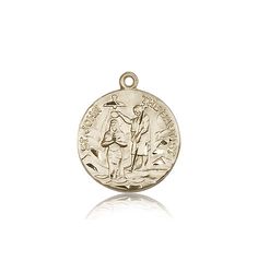 14kt Gold St. John the Baptist Medal" itemprop="image