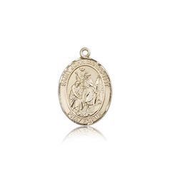 14kt Gold St. John the Baptist Patron Saint Medal - Medium" itemprop="image