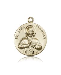 14kt Gold St. John Vianney Medal" itemprop="image